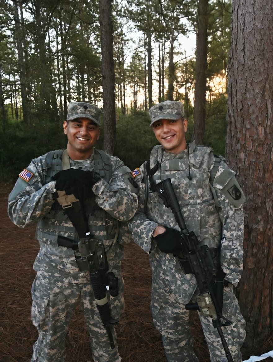 Zorik in U.S. Army uniform with a fellow soldier